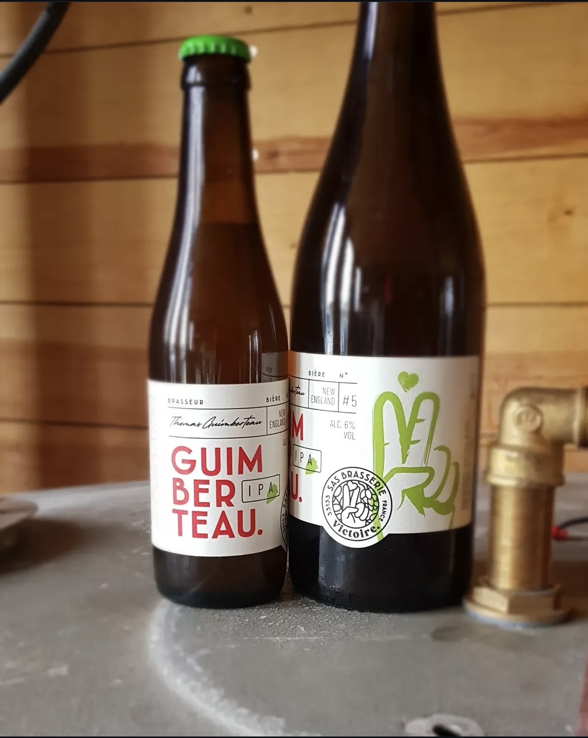 Bouteilles IPA de la Brasserie Victoire.